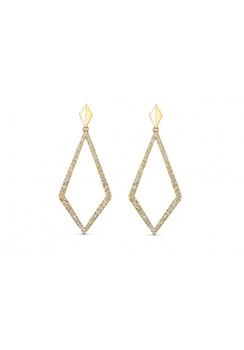 DIAMOND KITE FRAME EARRING