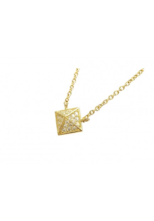 FRAME PYRAMID PENDANT WITH DIAMONDS