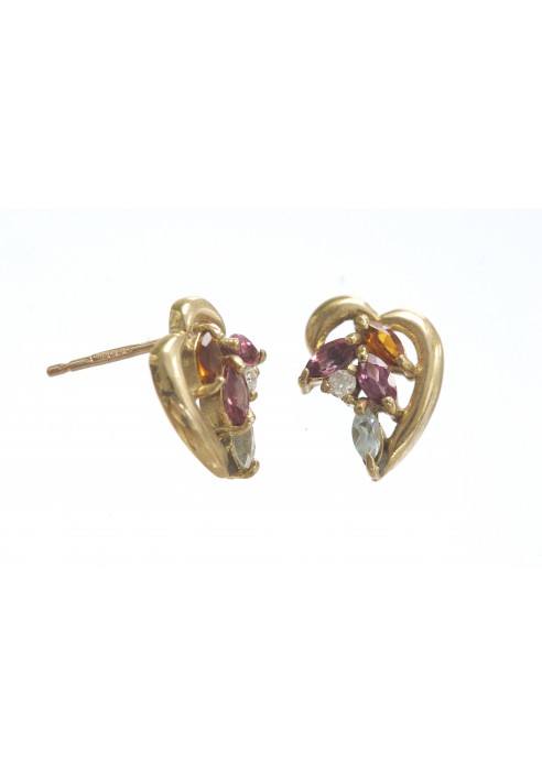 CITRINE, AMETHYST, PERIDOT AND DIAMOND STUD Carol Clarke > Earrings