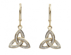 14K Celtic Diamond Earrings