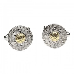 Small Celtic Warrior Cufflinks 18k Bead