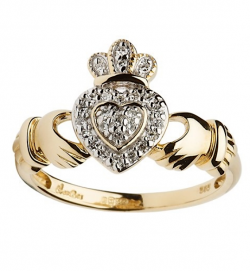 Diamond Claddagh Ring