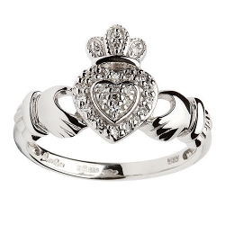 Diamond Claddagh Ring