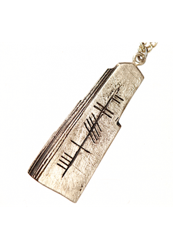 SILVER OGHAM PENDANT