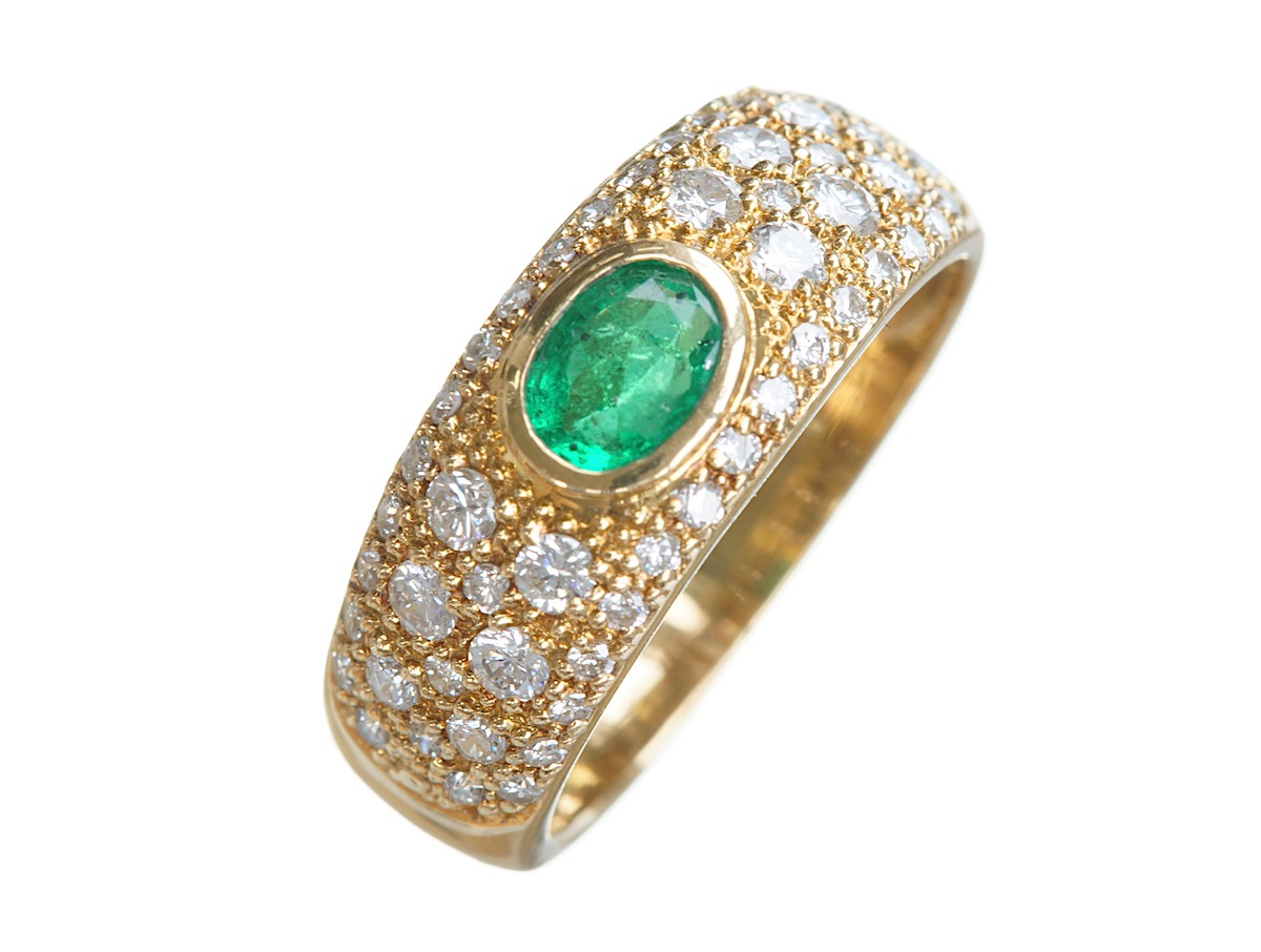 Diamond and Emerald Ring